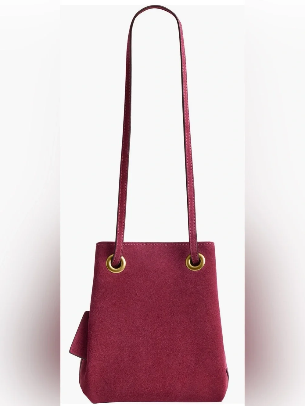 COACH Jade Drawstring Bucket Bag Dark Fuchsia